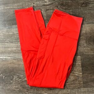 Red / Orange Neon Lotus Leggings